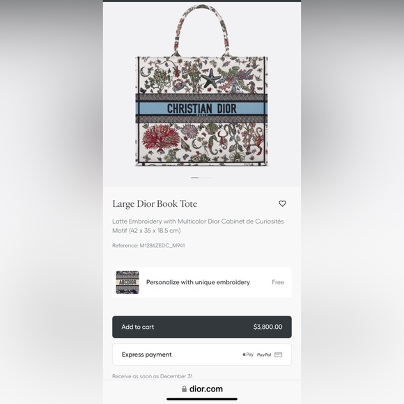 🌸Christian Dior Book Tote Floral Canvas Blue - Picture 9 of 9